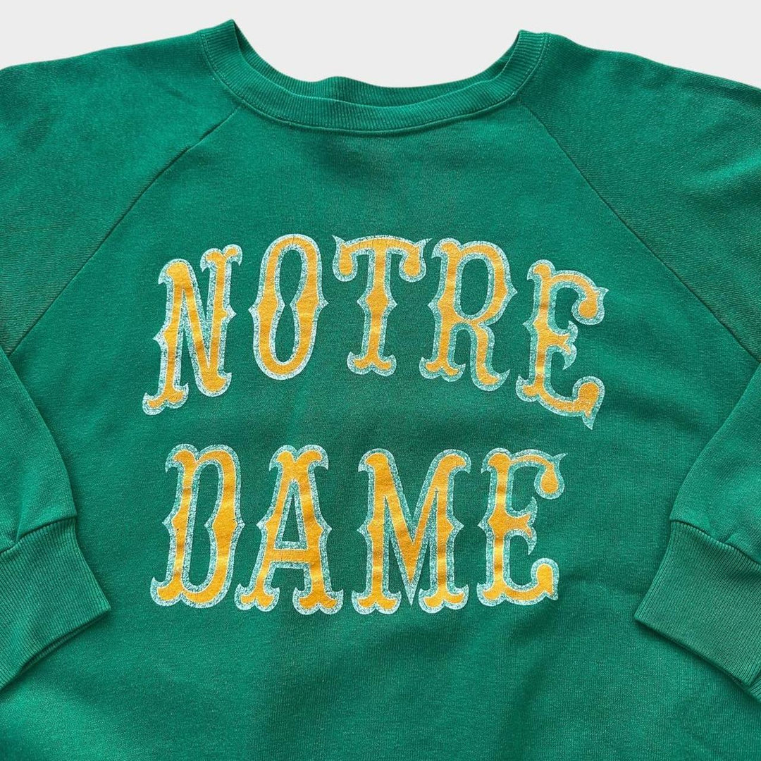 Bluza Champion z grafiką Notre Dame w stylu vintage z lat 80. – duża (pasuje jak średnia)
