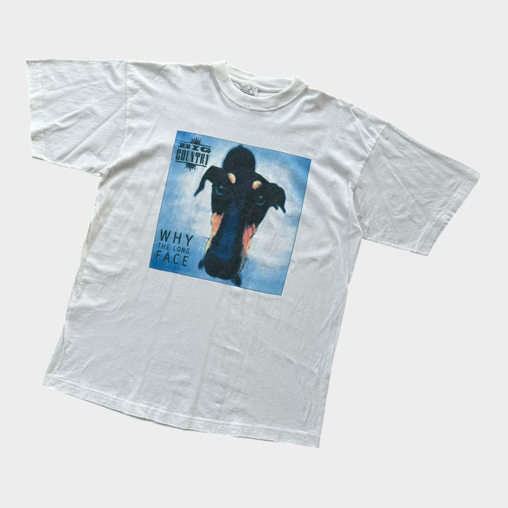 Wielki kraj, dlaczego koszulka vintage z długą twarzą - XL