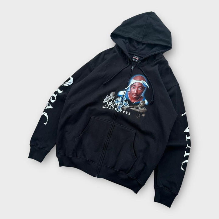 Bluza z kapturem i grafiką Vintage Tupac – XL