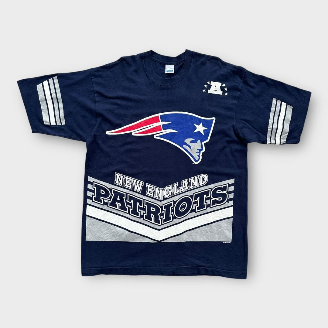 Koszulka Vintage Patriots z pojedynczym ściegiem – XL
