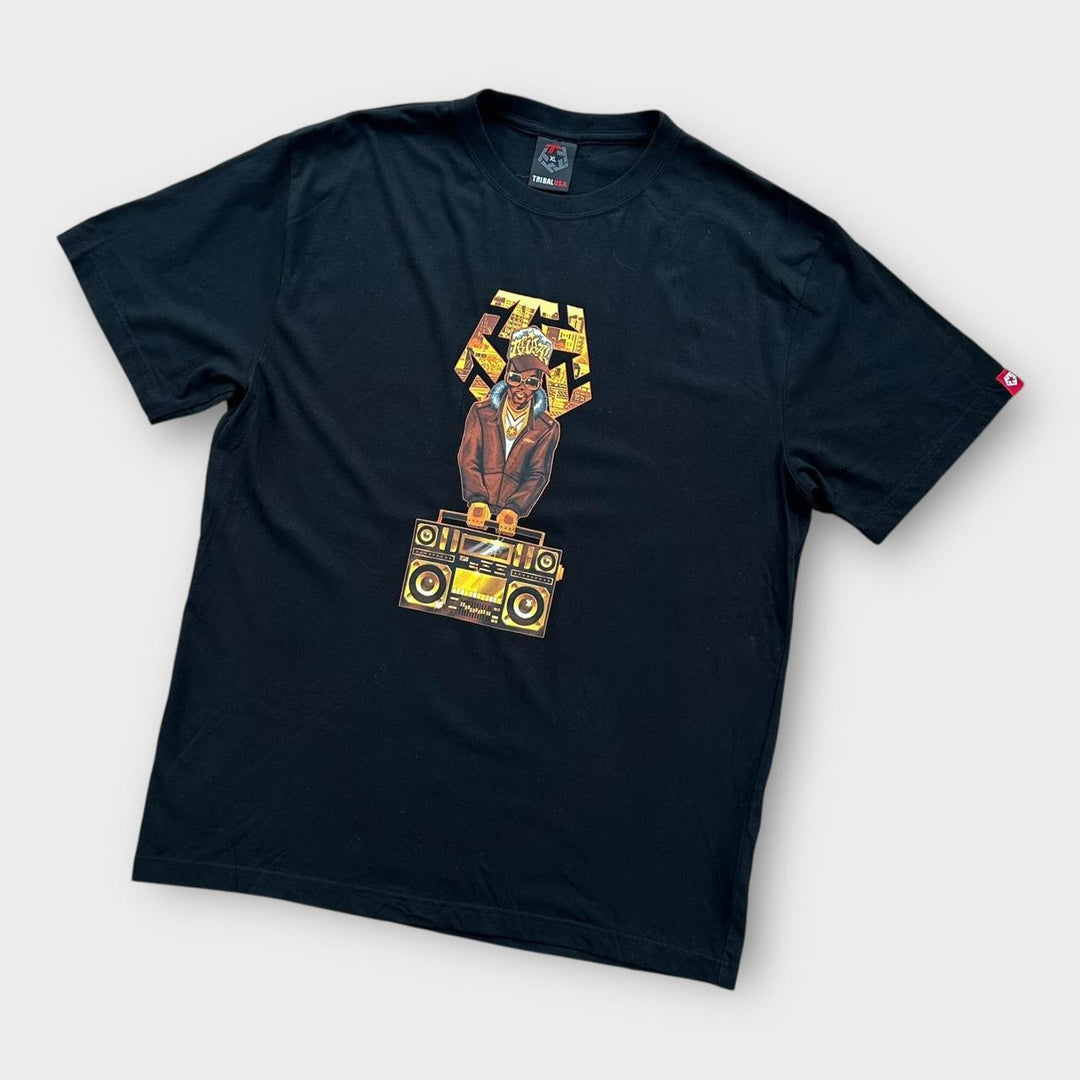 Hip-hopowa koszulka z grafiką Tribal Y2K - XL