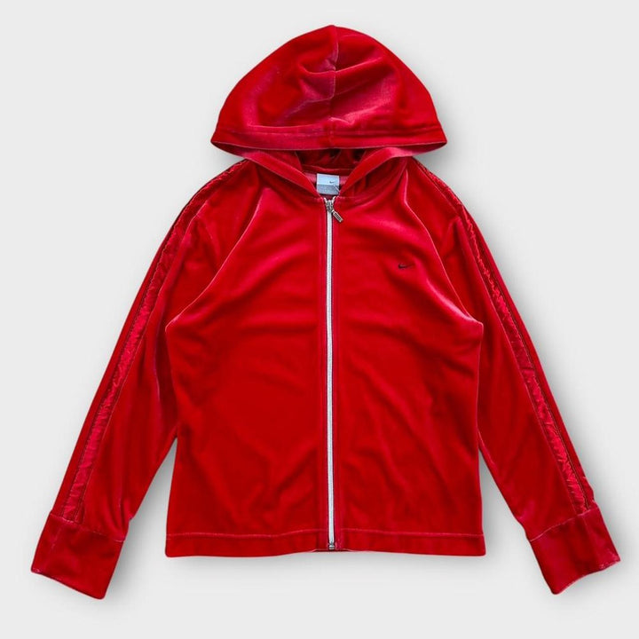 Welurowa bluza z kapturem Nike - duża, damska