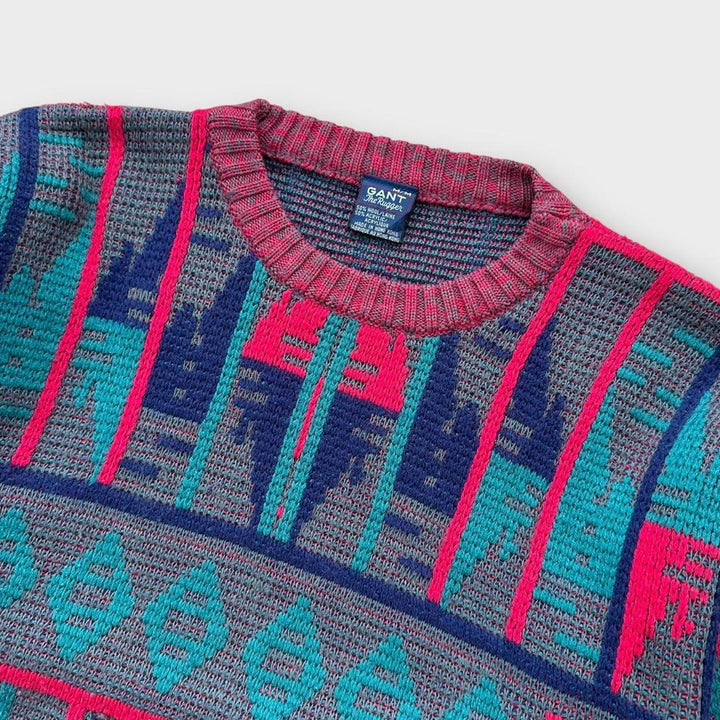 Sweter z dzianiny Vintage Gant - średni