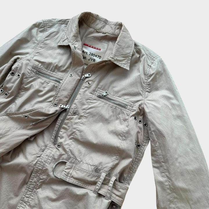 Sportowy trencz techniczny Prada - damski średni rozmiar 44 (sprawdź