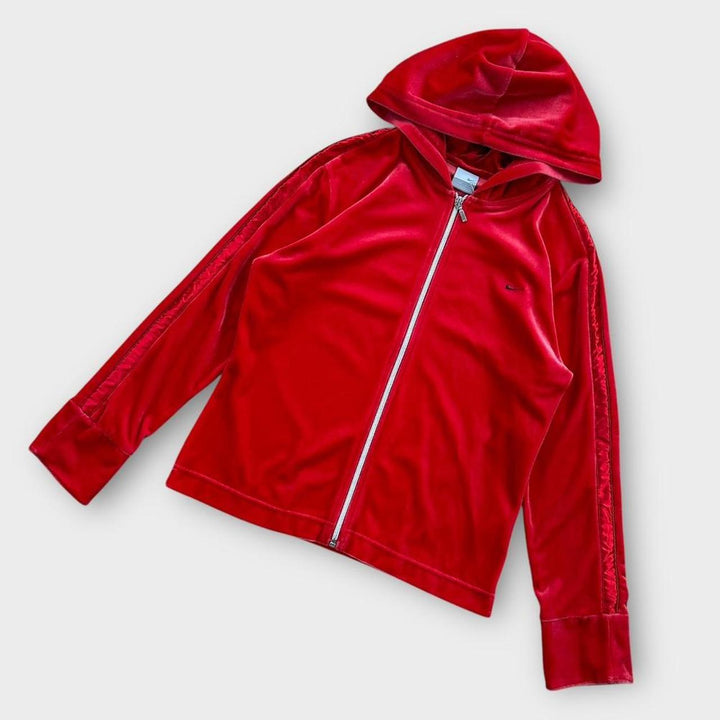 Welurowa bluza z kapturem Nike - duża, damska