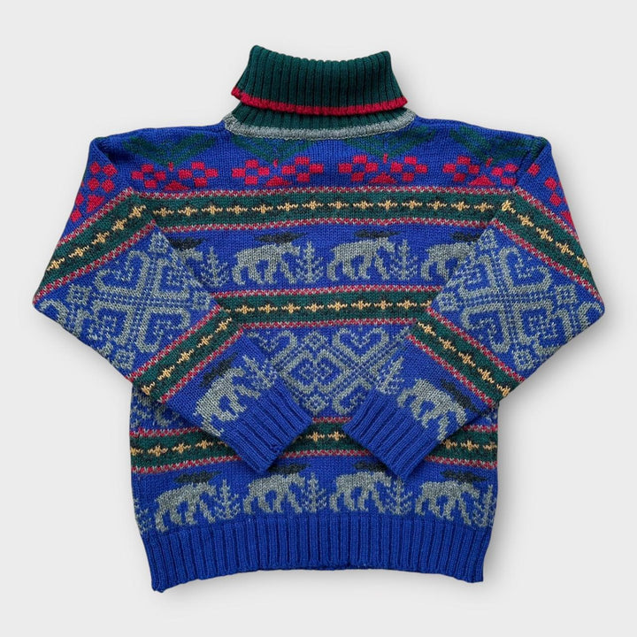 Sweter dzianinowy Eddie Bauer w stylu vintage - średni