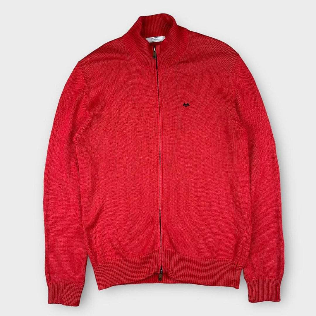 Zapinany na zamek sweter z dzianiny Thomasa Burberry w stylu vintage – XL