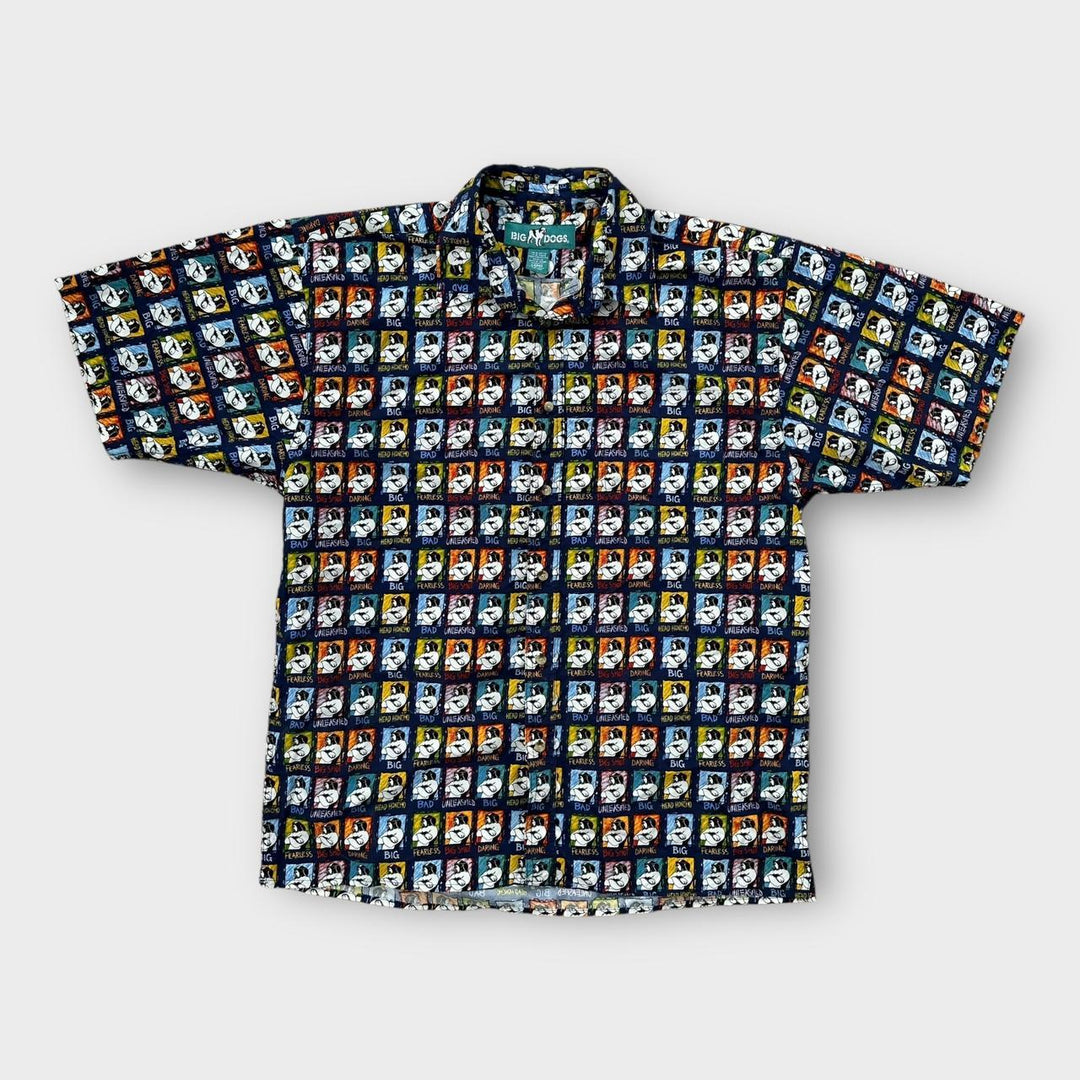 Koszulka z nadrukiem dużych psów na całej powierzchni - duża