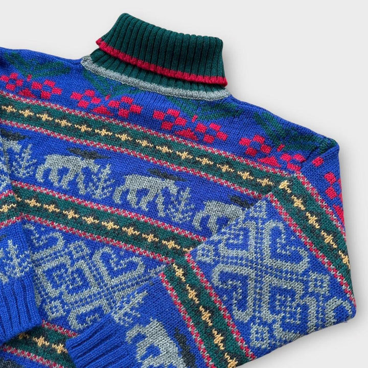 Sweter dzianinowy Eddie Bauer w stylu vintage - średni