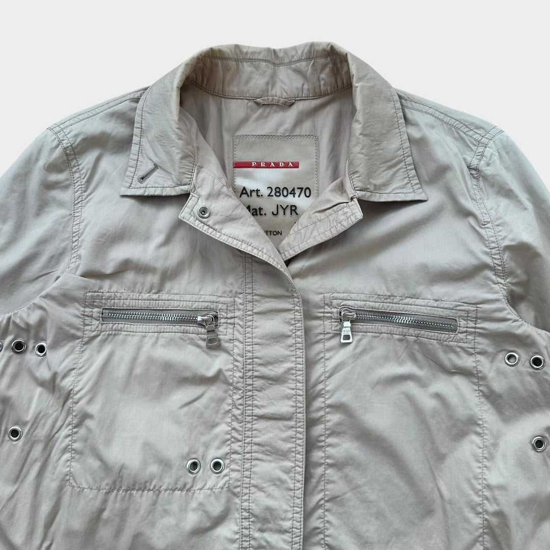 Sportowy trencz techniczny Prada - damski średni rozmiar 44 (sprawdź