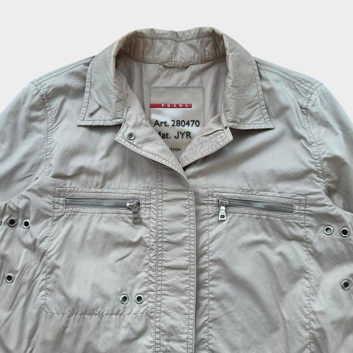 Sportowy trencz techniczny Prada - damski średni rozmiar 44 (sprawdź