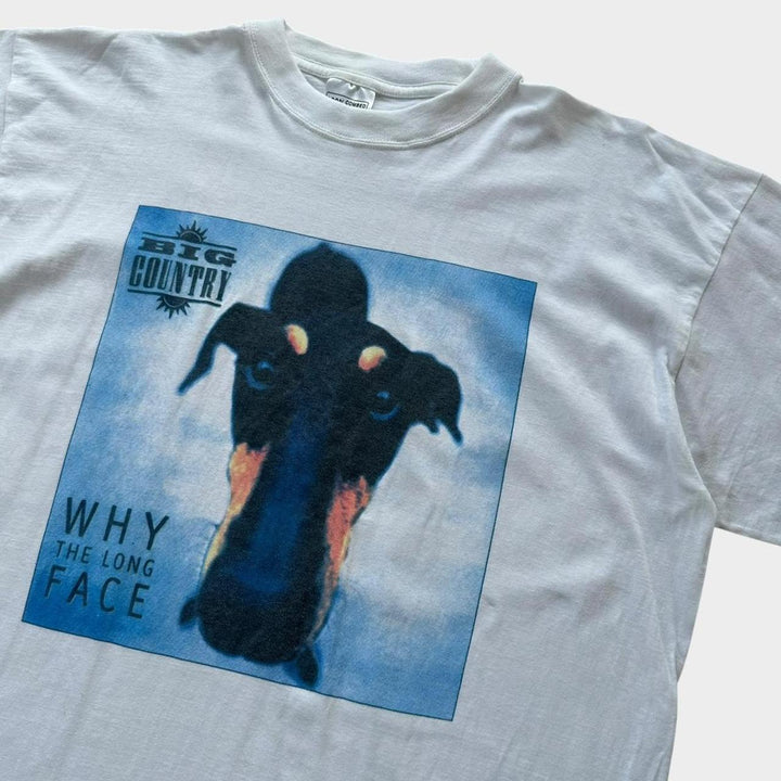 Wielki kraj, dlaczego koszulka vintage z długą twarzą - XL