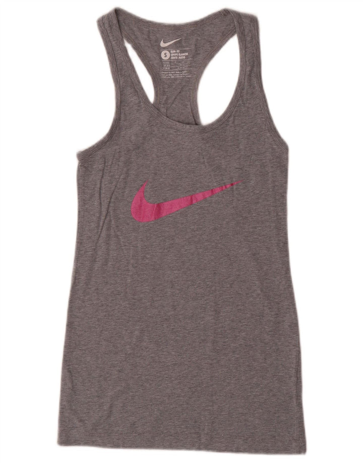 Damska kamizelka Nike Slim Fit Graphic Top UK 8/10 Small Grey