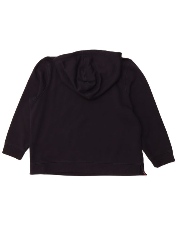 Damski sweter z kapturem i grafiką TOMMY HILFIGER UK 22 3XL Granatowy, bawełniany