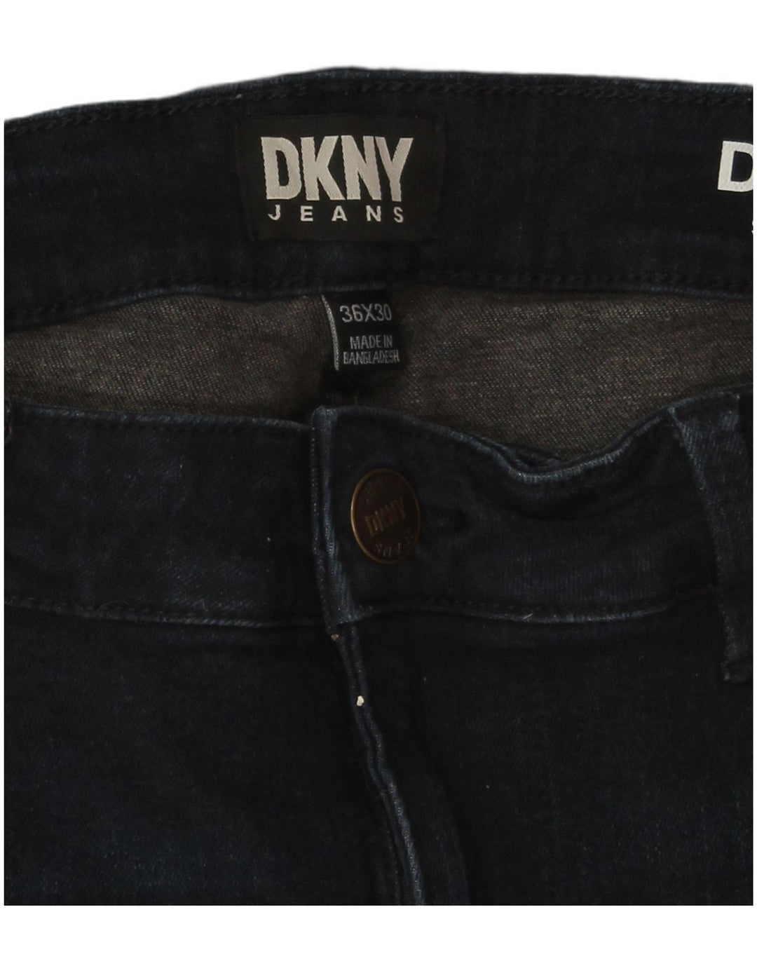 Dkny Męskie Duane Straight Jeans W36 L30 Granatowa bawełna