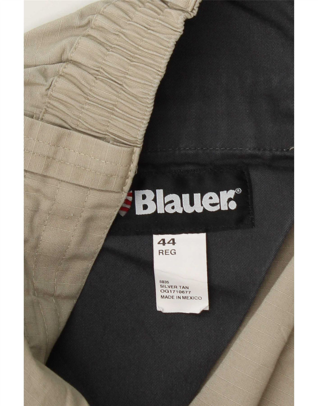Męskie proste spodnie cargo Blauer W44 L28 Zielony poliester