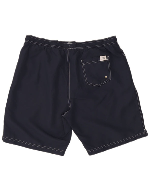 Męskie spodenki kąpielowe Calvin Klein XL, granatowe, poliestrowe