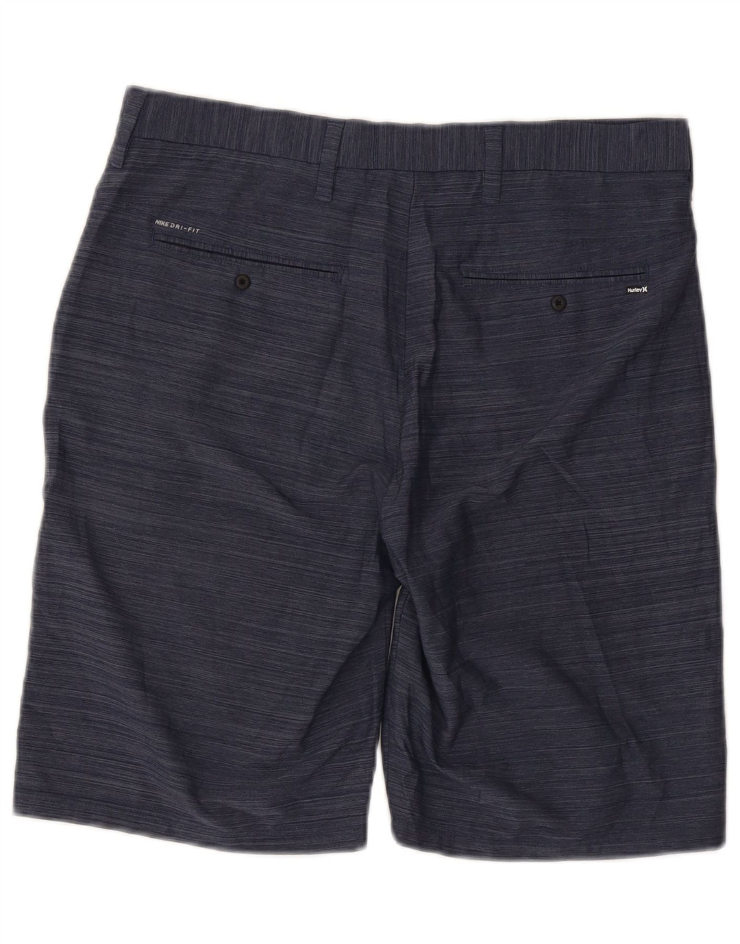 Męskie spodenki Chino Hurley W32 Średni granatowy, poliester w prążki