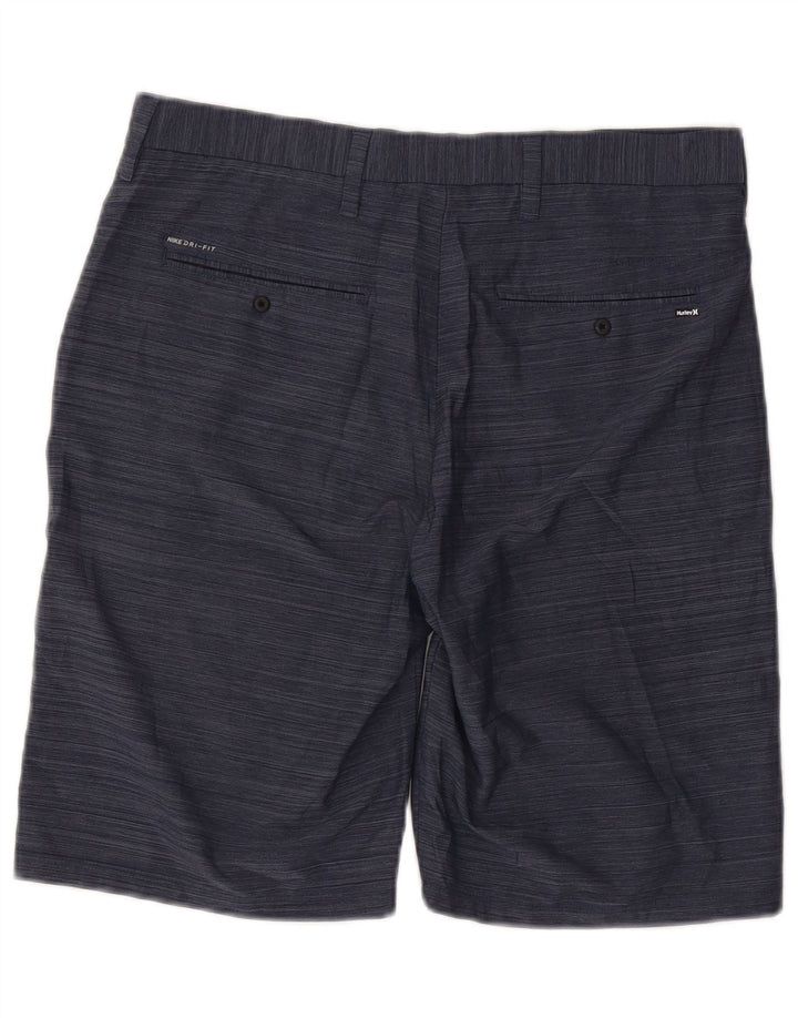 Męskie spodenki Chino Hurley W32 Średni granatowy, poliester w prążki