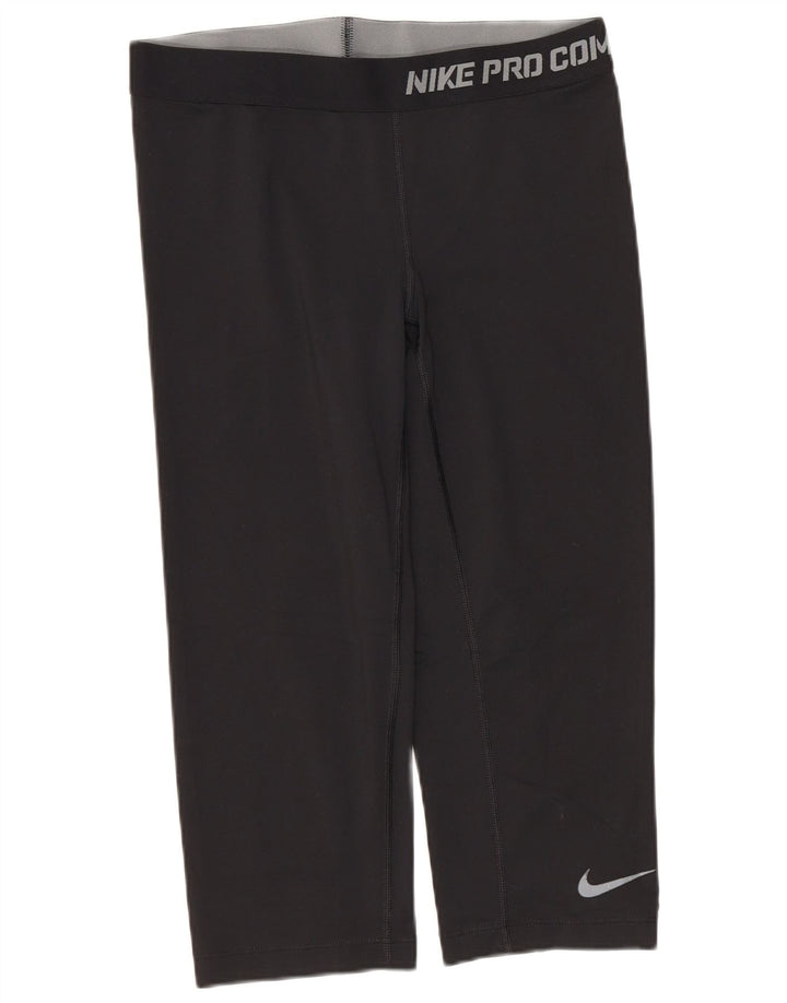 Damskie legginsy Nike Dri Fit Graphic Capri UK 12, średnie czarne