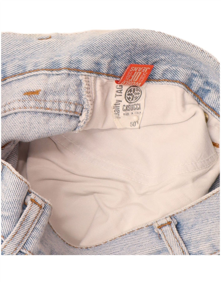 Damskie jeansy z wysokim stanem CASUCCI IT 50 XL W28 L29 Niebieskie bawełniane