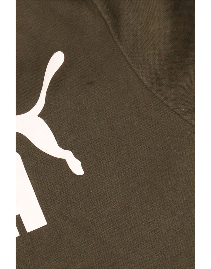 Męski sweter z kapturem Puma XL, bawełniany khaki