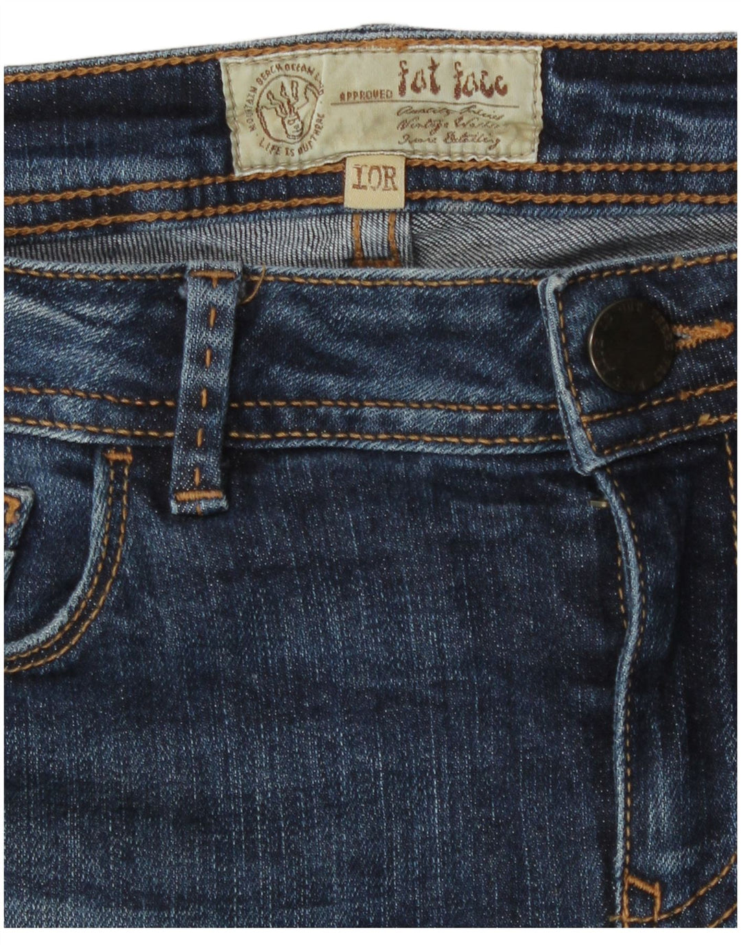 Damskie jeansy slim Fat Face UK 10 Small W30 L31 Niebieskie bawełniane