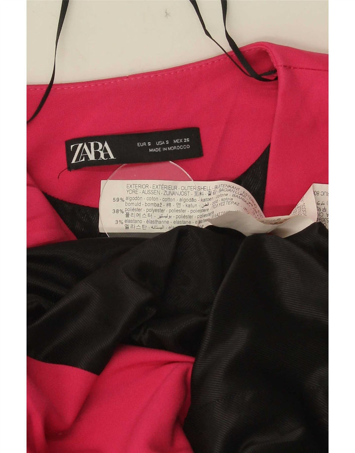 Płaszcz damski Zara UK 8 Small, różowy, bawełniany