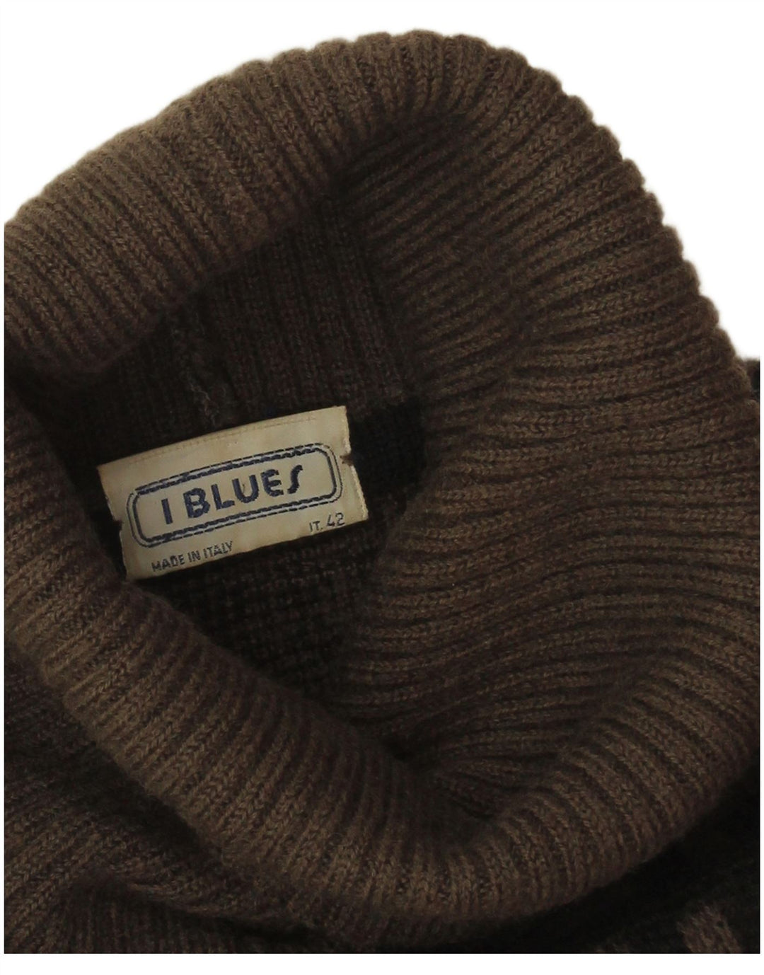 i Blues Damski sweter z golfem IT 42 Średni brązowy geometryczny
