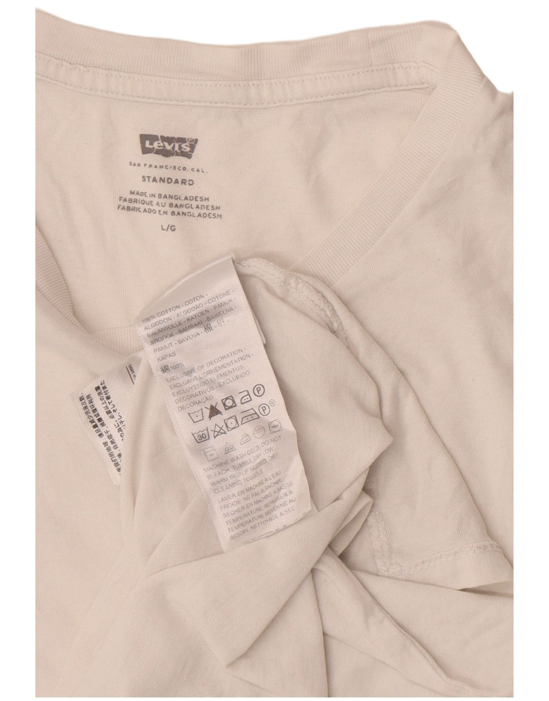 Męski T-shirt Levi's Top, duży, biały, bawełniany