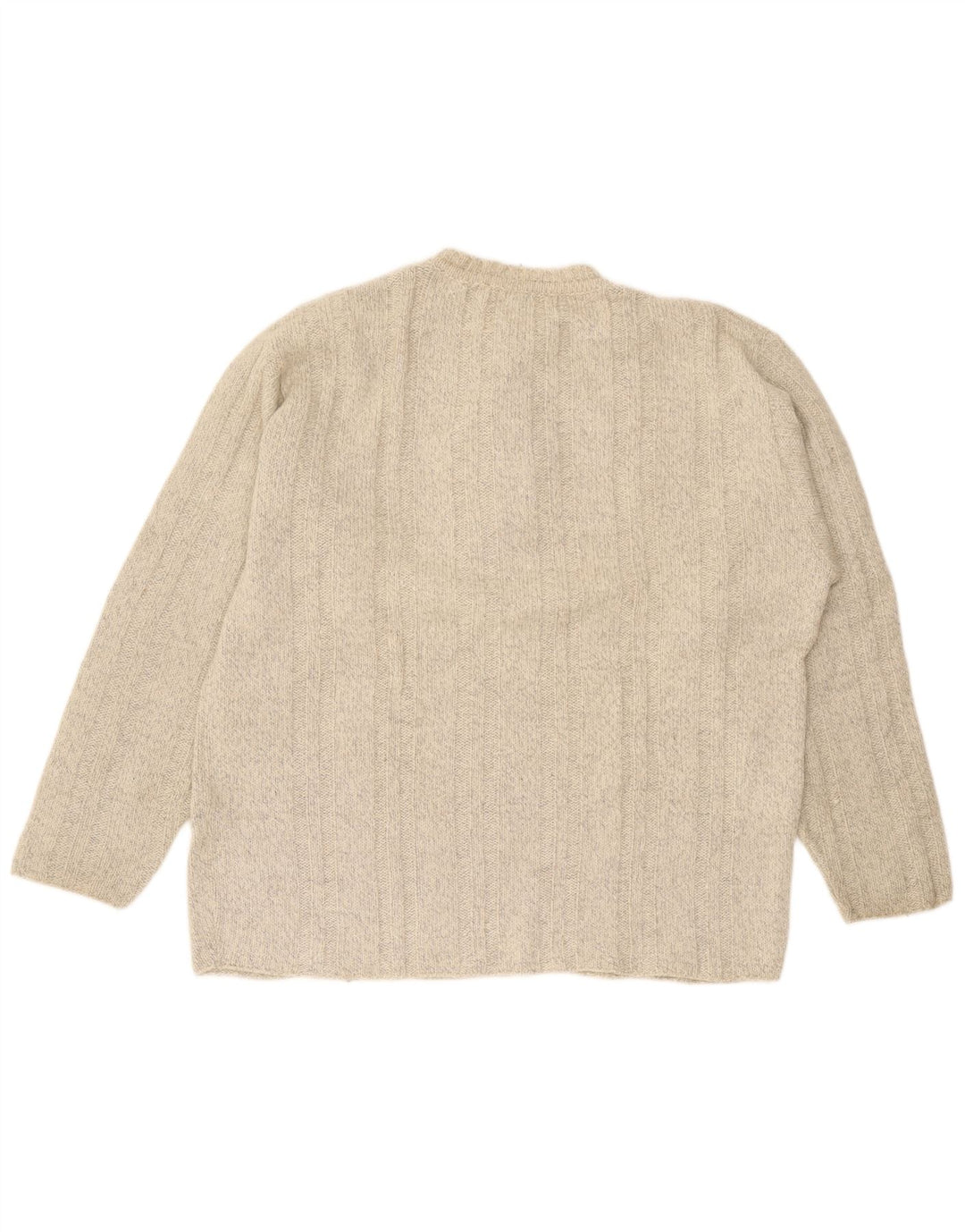 Męski sweter z okrągłym dekoltem Foxhound XL, beżowa wełna