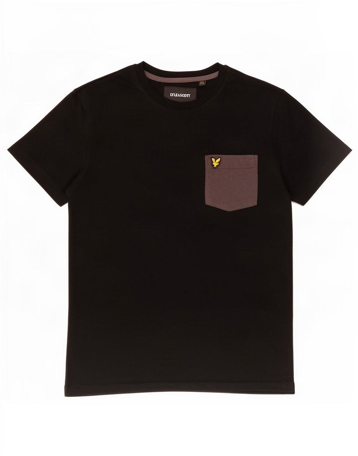 T-shirt męski Lyle & Scott, mały, czarny, poliester