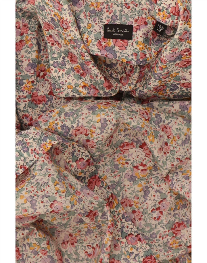 Męska koszula formalna Paul Smith, rozmiar 42 16 1/2, duża, wielokolorowa w kwiaty