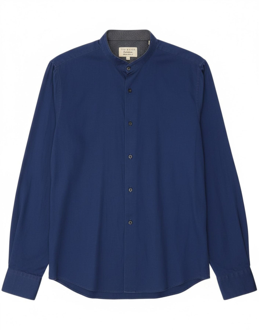 TED BAKER Mens Shirt Size 16 Large Navy Blue Cotton
