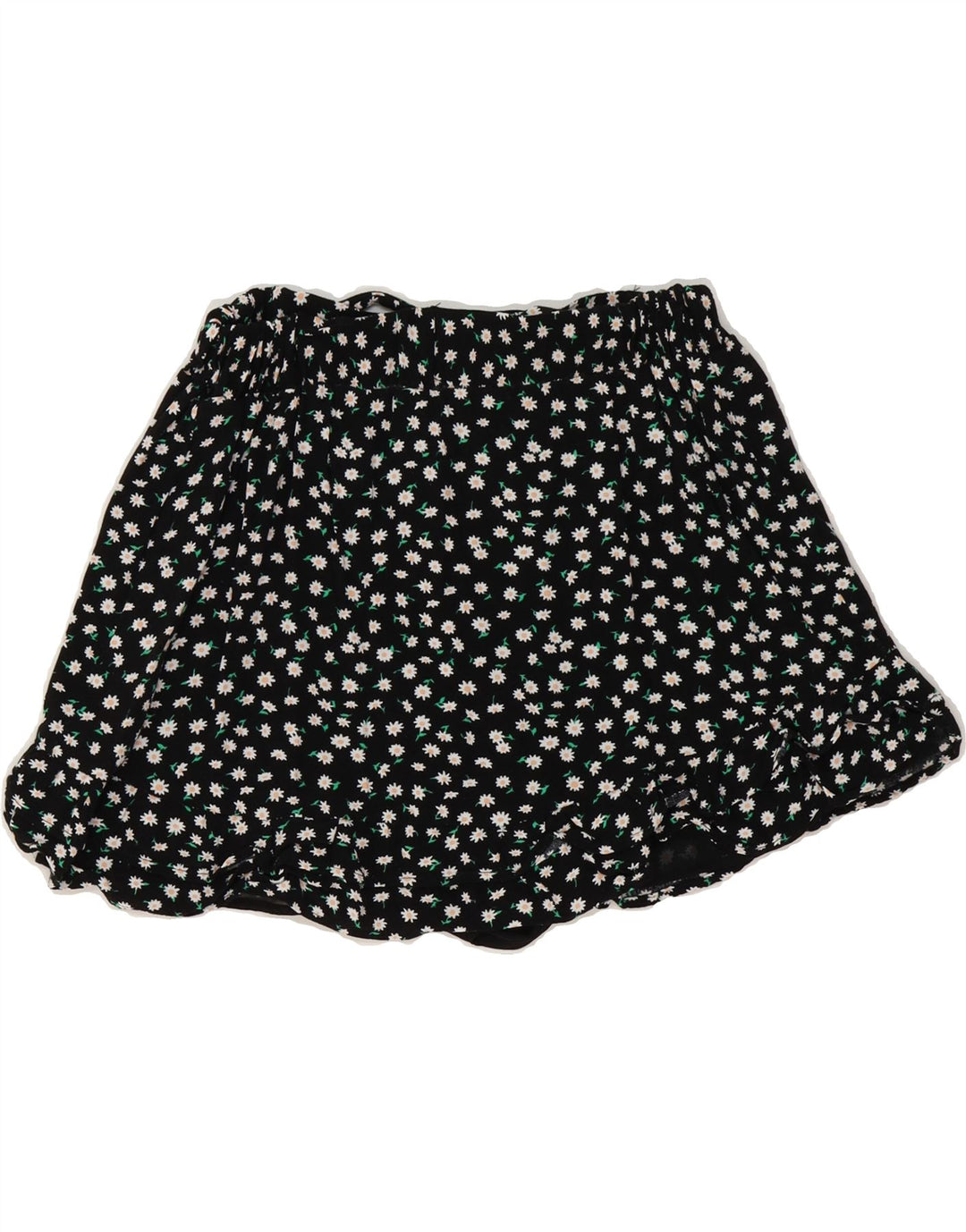 ZARA Womens Skort UK 10 Small Black Floral Vintage Zara and Second-Hand Zara from Messina Hembry 