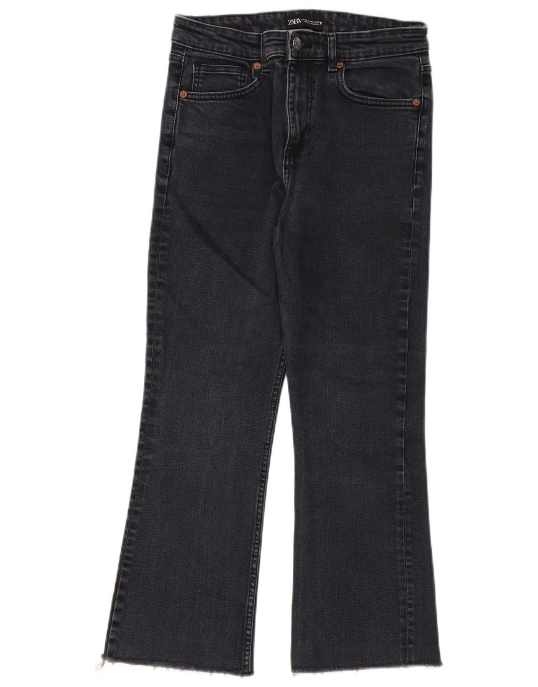 Damskie jeansy Zara Cropped EU 40 Medium W30 L25 Granatowa bawełna