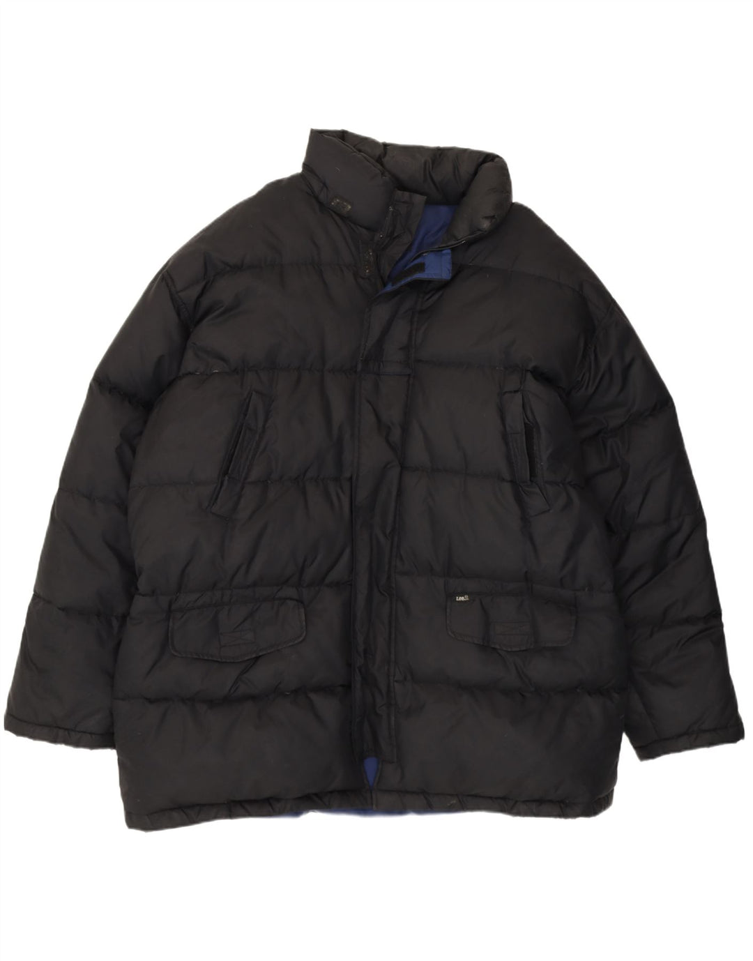 Męska ocieplana kurtka Lee UK 40, duża, czarna, poliester