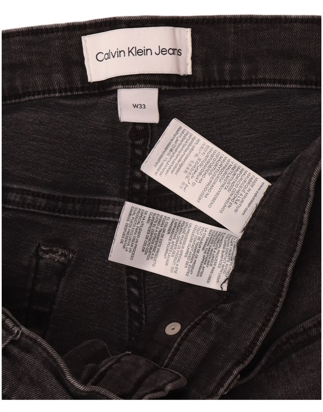 Męskie spodenki jeansowe Calvin Klein W33 Średnioszare, bawełniane