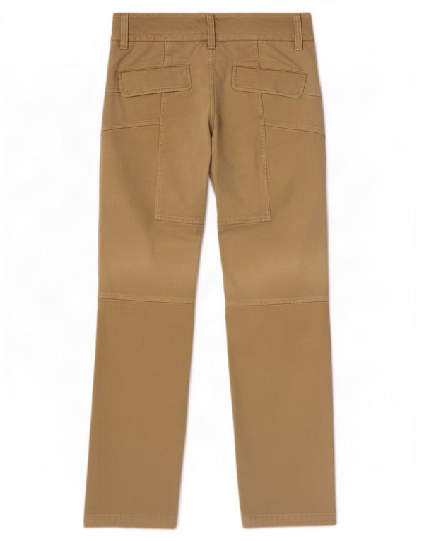 Męskie proste spodnie na co dzień w stylu vintage IT 48 Medium W32 L34 Khaki Cotton