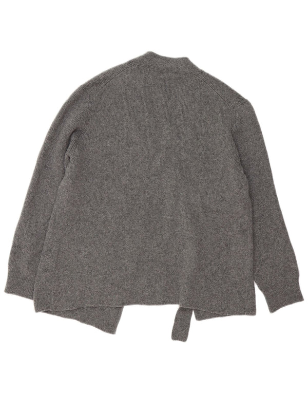 ZARA Womens Oversized Cardigan Sweater UK 10 Small Grey Cashmere