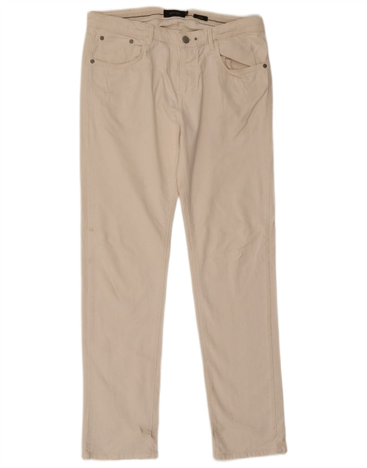 Jeansy damskie Massimo Dutti EU 42 Large W32 L31 Biała bawełna