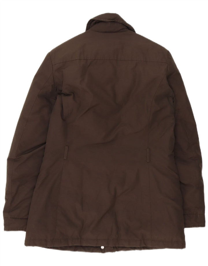 Damska ocieplana kurtka Woolrich UK 14, duża, brązowa, poliester