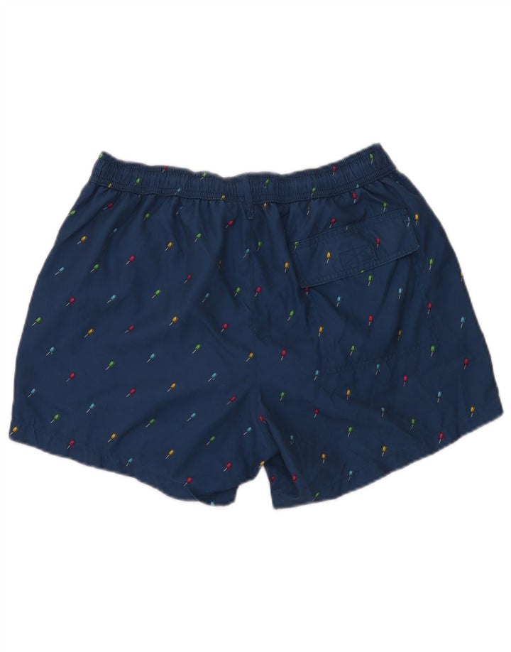 Męskie spodenki kąpielowe Paul Smith w abstrakcyjny wzór, duży granatowy poliester