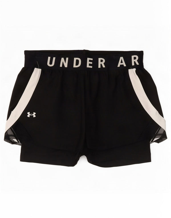 Damskie spodenki sportowe Under Armour Graphic UK 8, małe, czarne, z blokami kolorów