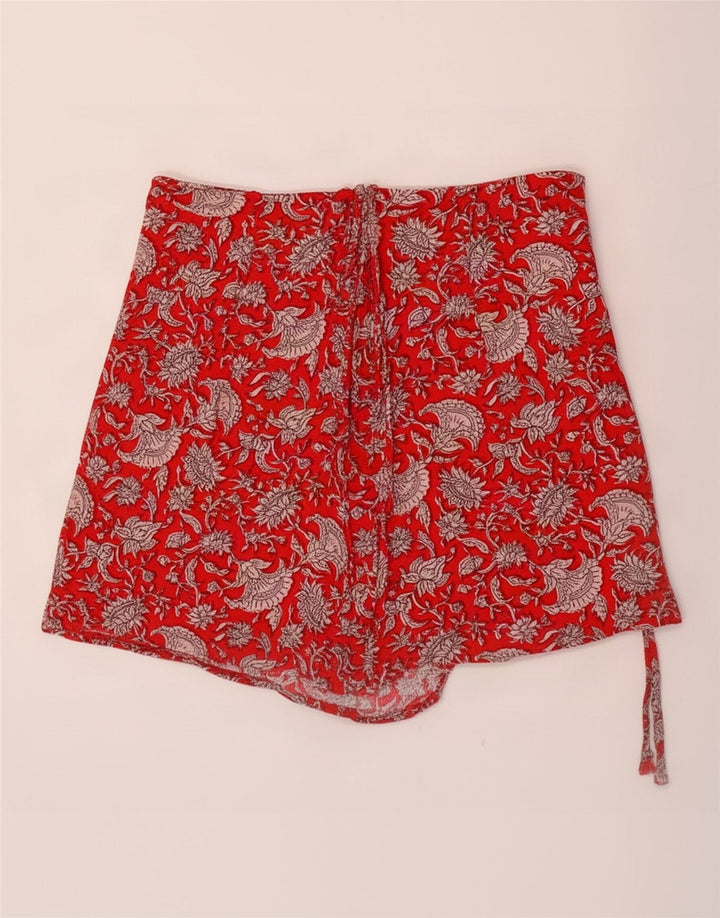 Skort damski Zara XS W24 w czerwone kwiaty