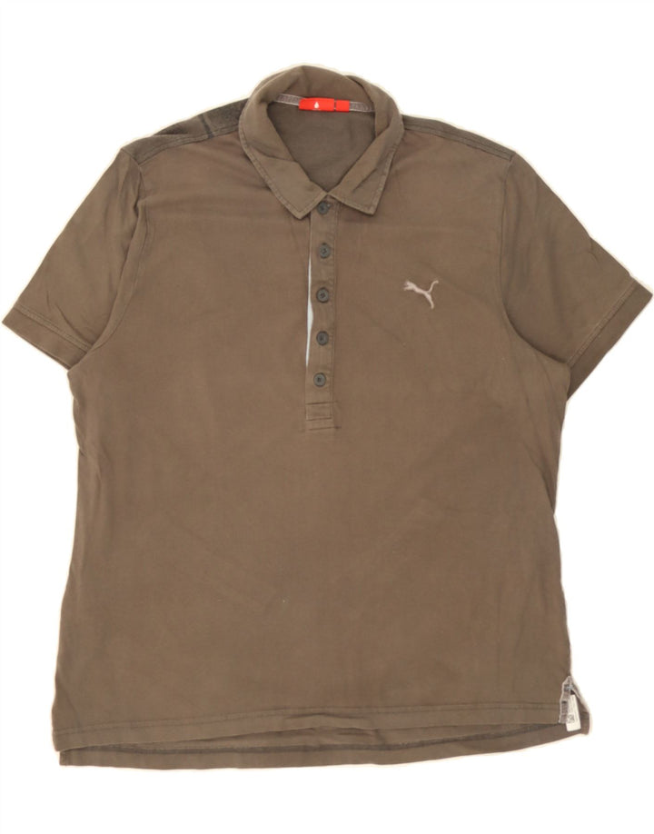 PUMA Mens Graphic Polo Shirt XL Grey Vintage Puma and Second-Hand Puma from Messina Hembry 