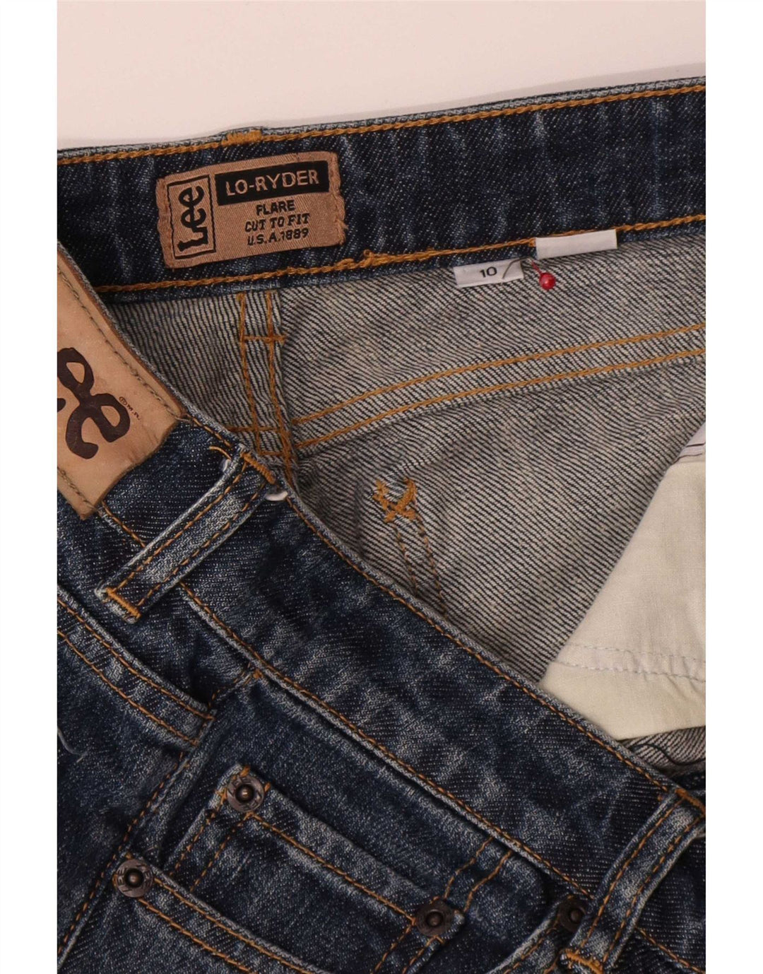 Damskie jeansy Lee Ryder Flared US 10 Large W30 L32 Granatowe