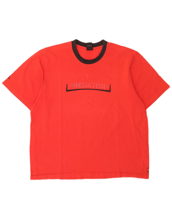 Męska koszulka graficzna Adidas Top 2XL czerwona bawełniana