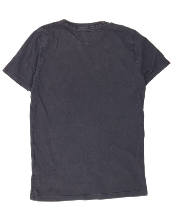 Męski T-shirt z grafiką Superdry, duży, granatowy, bawełniany