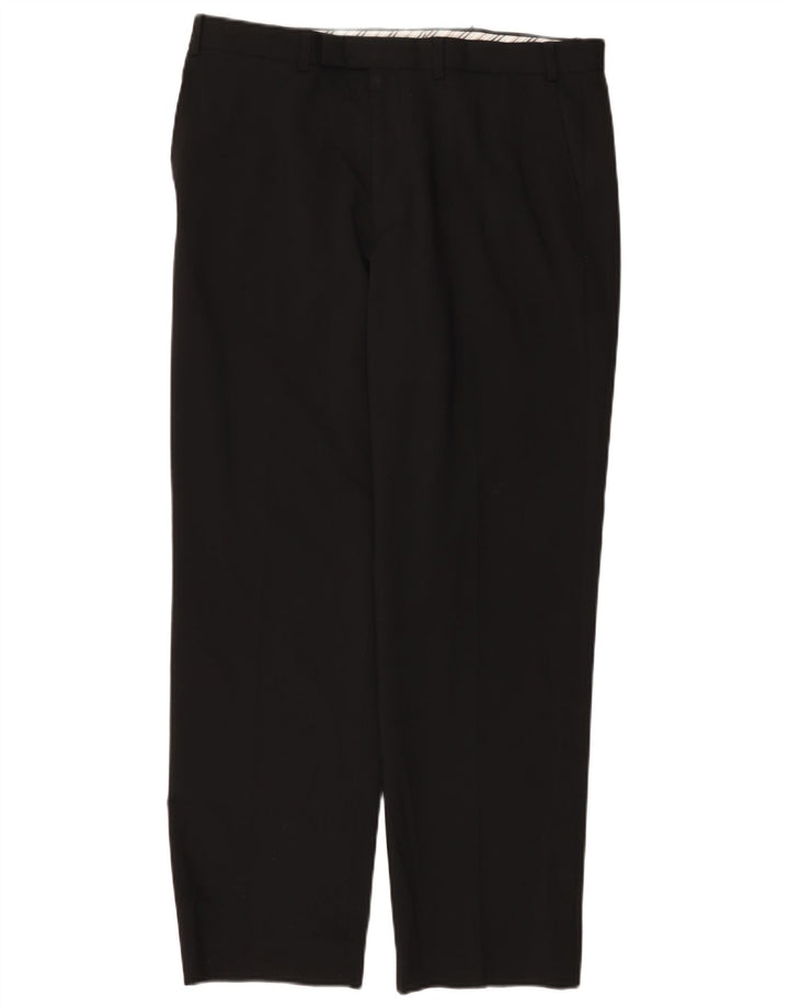 Męskie spodnie garniturowe Marks & Spencer Autograph W36 L31 czarne